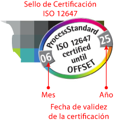 El sello de certificación ISO 12647.