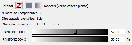 Un color descrito como DeviceN en Enfocus PitStop.