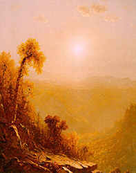 Un cuadro de tonos cálidos: 'Octubre en las Catskills', de Sanford Robinson Gifford, 1880.