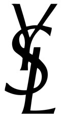 La marca de Yves Saint Laurent es un ejemplo de monograma.