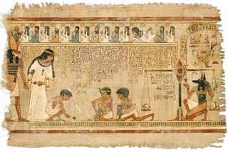 Un papiro egipcio.