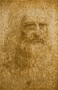 Autorretrato de Leonardo en sanguina.