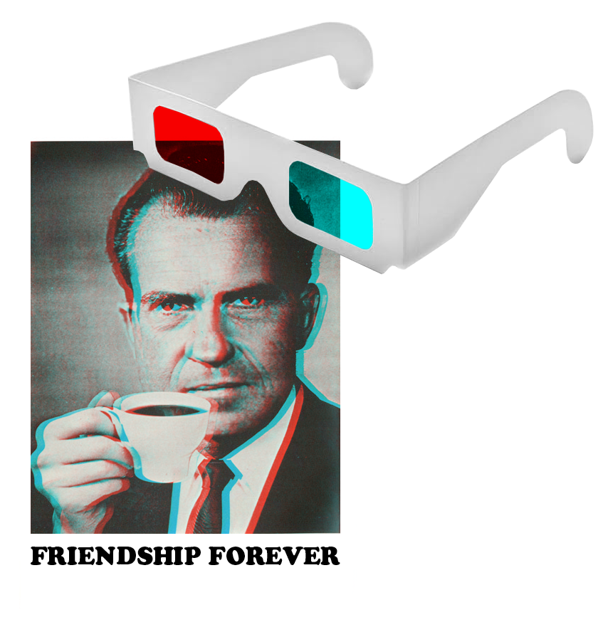 Simulación de un anaglifo con las gafas necesarias.