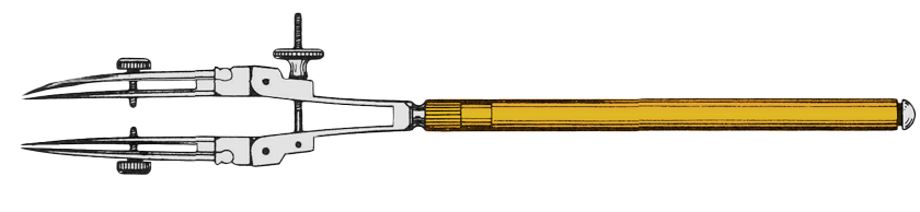 Dibujo de un tiralíneas clásico.